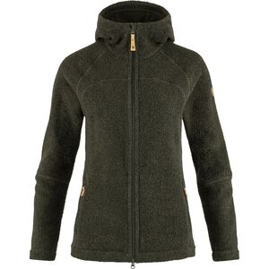 Fjallraven Kaitum Fleece Olive Green Insolated Wool Hooded Jacket
